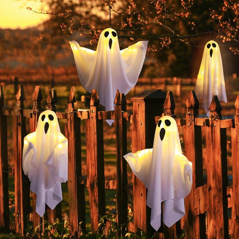 Amazon.co.jp: ハロウィン 飾り 幽霊 吊り下げ Led ゴースト 装飾