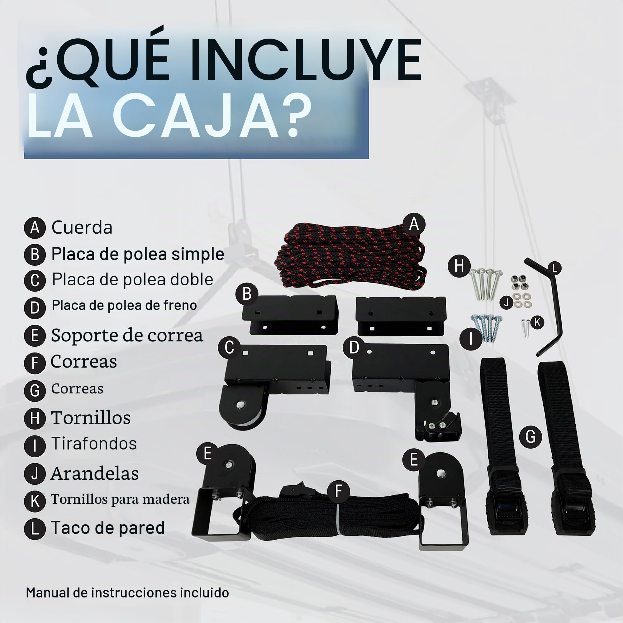 StoreYourBoard Caja de Carga para Techo, Elevador de Almacenamiento de Techo, Organizador Superior, Resistente soporta 150 Libras