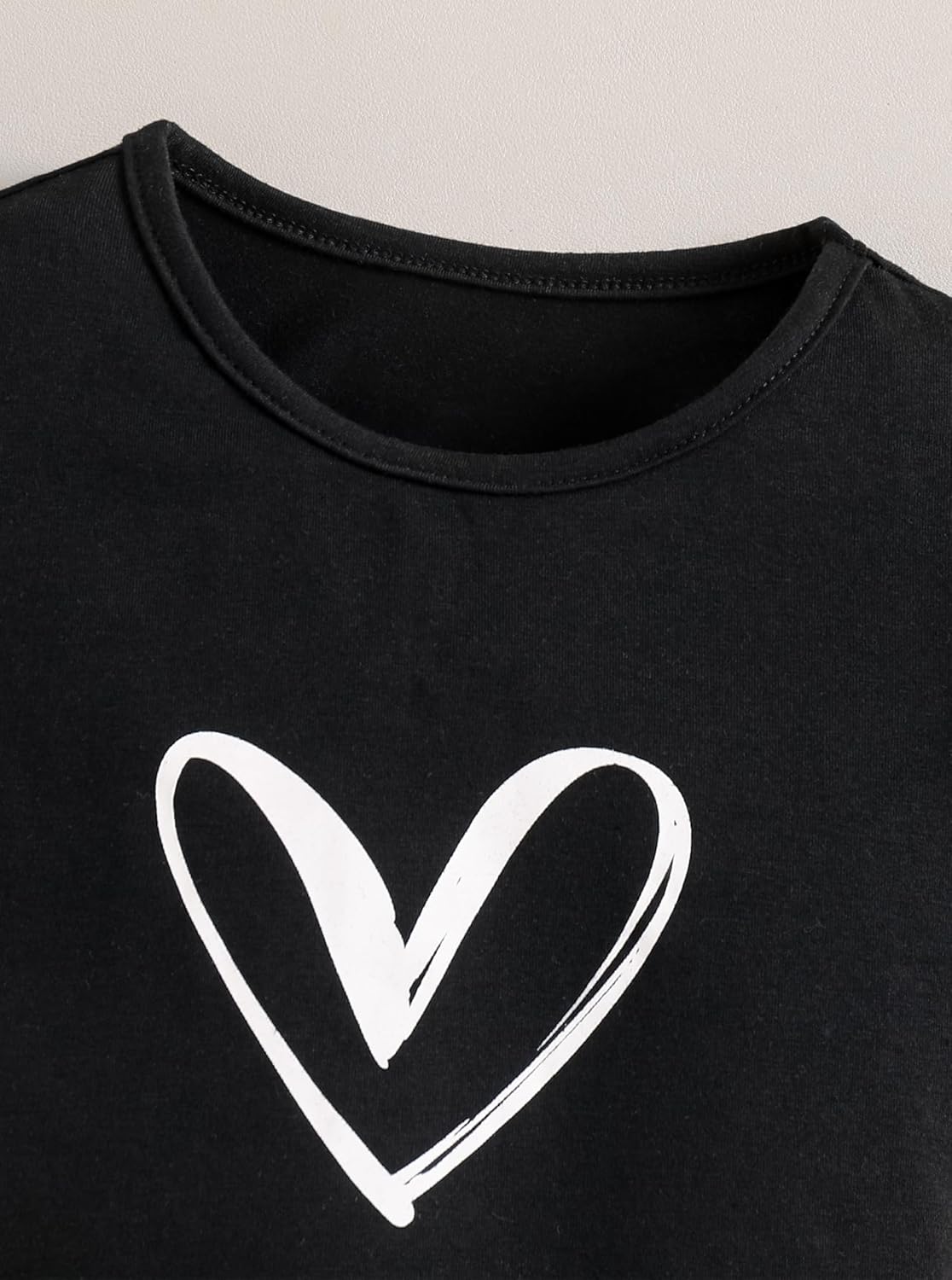 Girls' 2 Pieces Outfits Cute Ruffle Sleeve Top and High Waisted Striped Shorts Set - Image 3