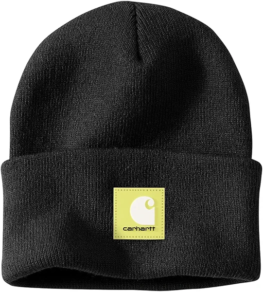 Carhartt Knit Rubber Patch Beanie Black