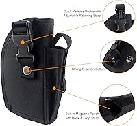 Vista 5 de Depring - Funda táctica para cinturón con bolsa Mag para pistolas con accesorio de luz o láser, universal para uso fuera de la funda de cintura