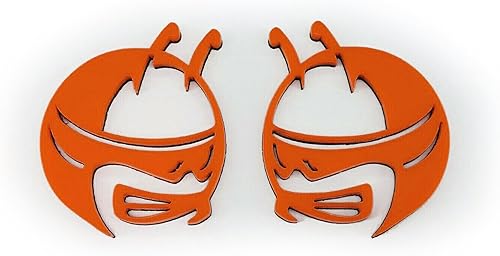 Miniatura 2 de Par de emblemas de cabeza de abeja para Challenger Charger Scat Pack Fender Badge (amarillo)