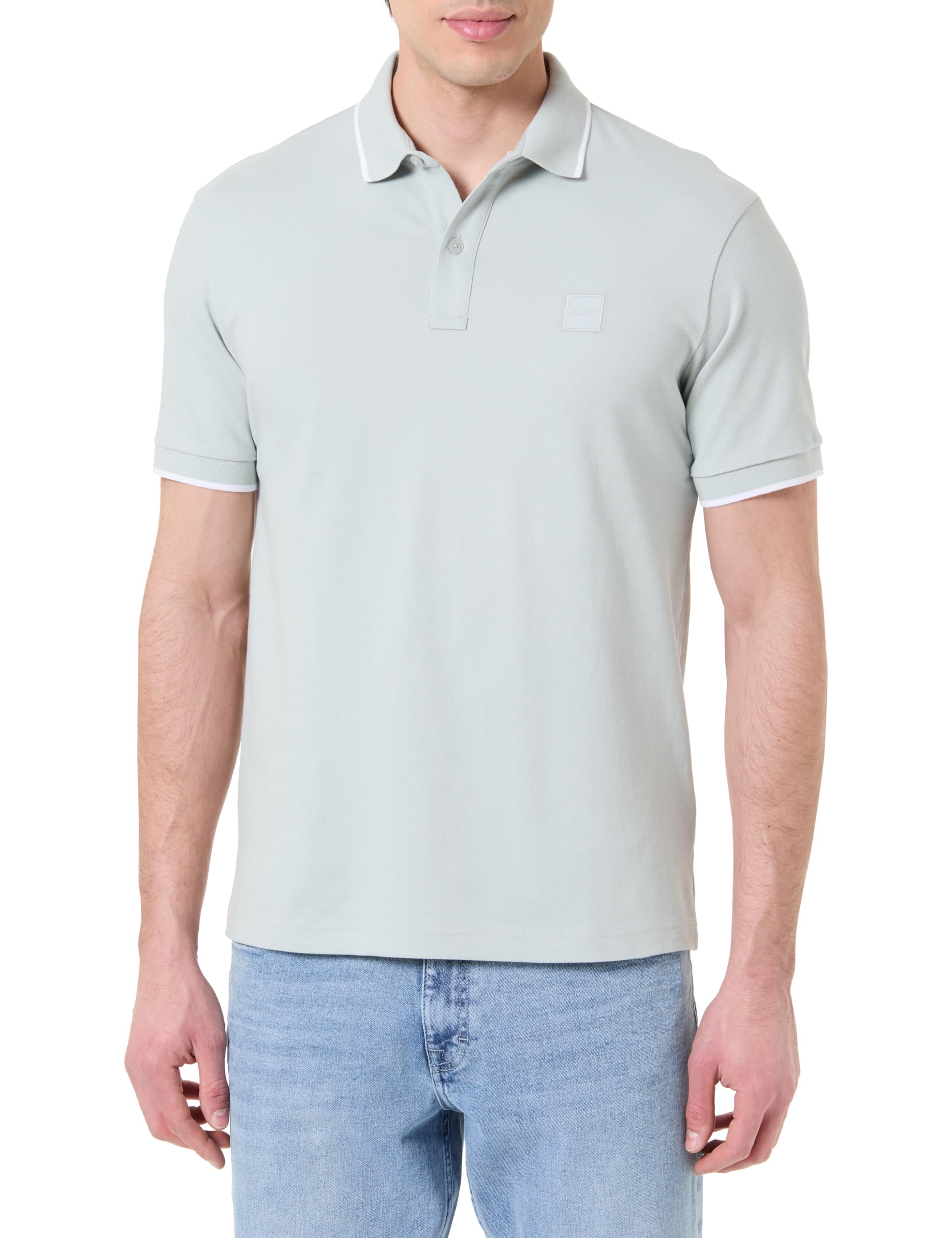 BOSS Men's Polo Shirt, Silver 043, XL