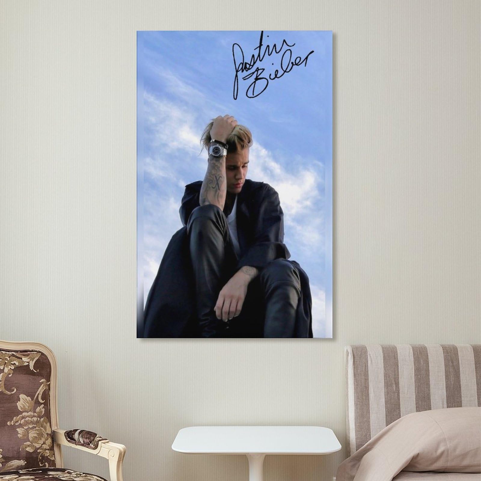Amazon.co.jp: 著名な歌手ジャスティン・ビーバー サインする ポスター