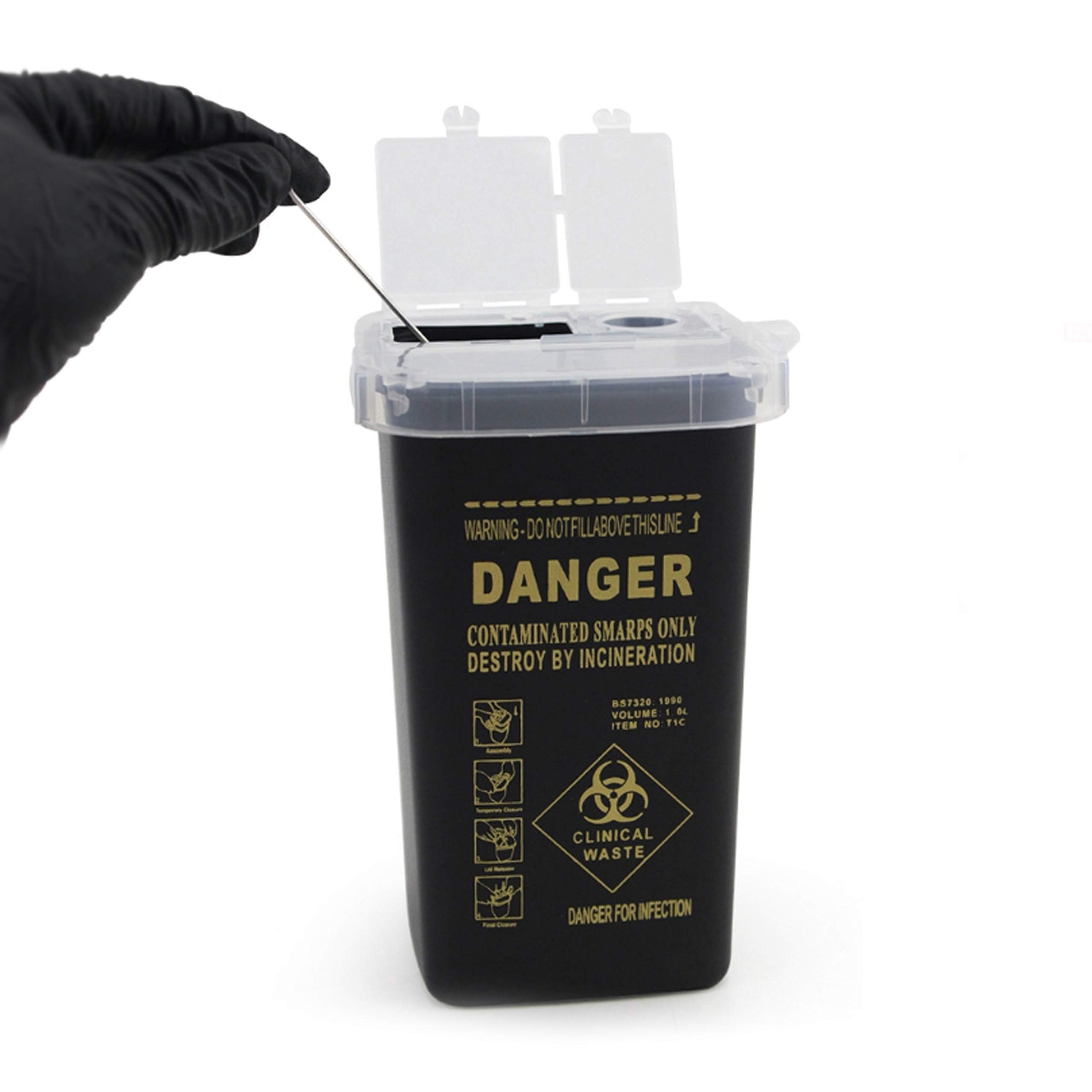 Tattoo Gizmo Portable Sharpz Container Waste Collection Barrel,1 Lt - Pack of 1