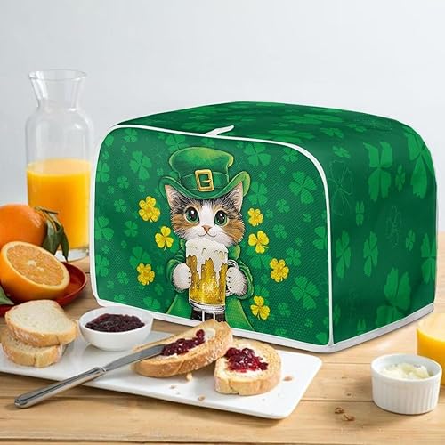 Vista 25 de Dreaweet Funda para tostadora de dibujos animados Kawaii Toast, de poliéster, se adapta a la mayoría de tostadoras de ranura larga de 4 rebanadas