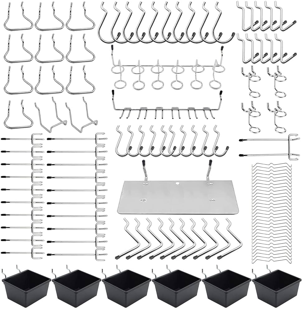 Amazon | 有孔ボード フック 156個セット 25mm パンチングボード