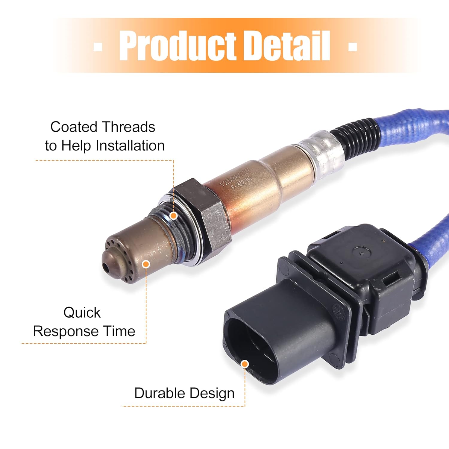 X AUTOHAUX Car Oxygen Sensor Air Fuel Ratio Upstream O2 Sensor 12596327 0258007300 for Cadillac CTS 2.8L 3.6L 2005-2007