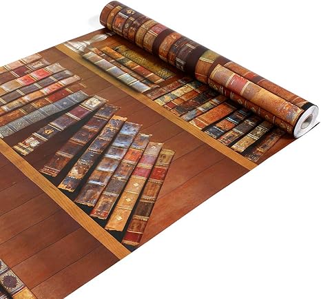 Amazon Co Jp Yazi リメイクシート 壁紙シール 剥がせる 壁紙 補修 リフォームシート 防炎 防水 賃貸 Ok お部屋 キッチン 洗面所 家具 リメイクシート 45cm 10m 本棚柄 Diy 工具 ガーデン