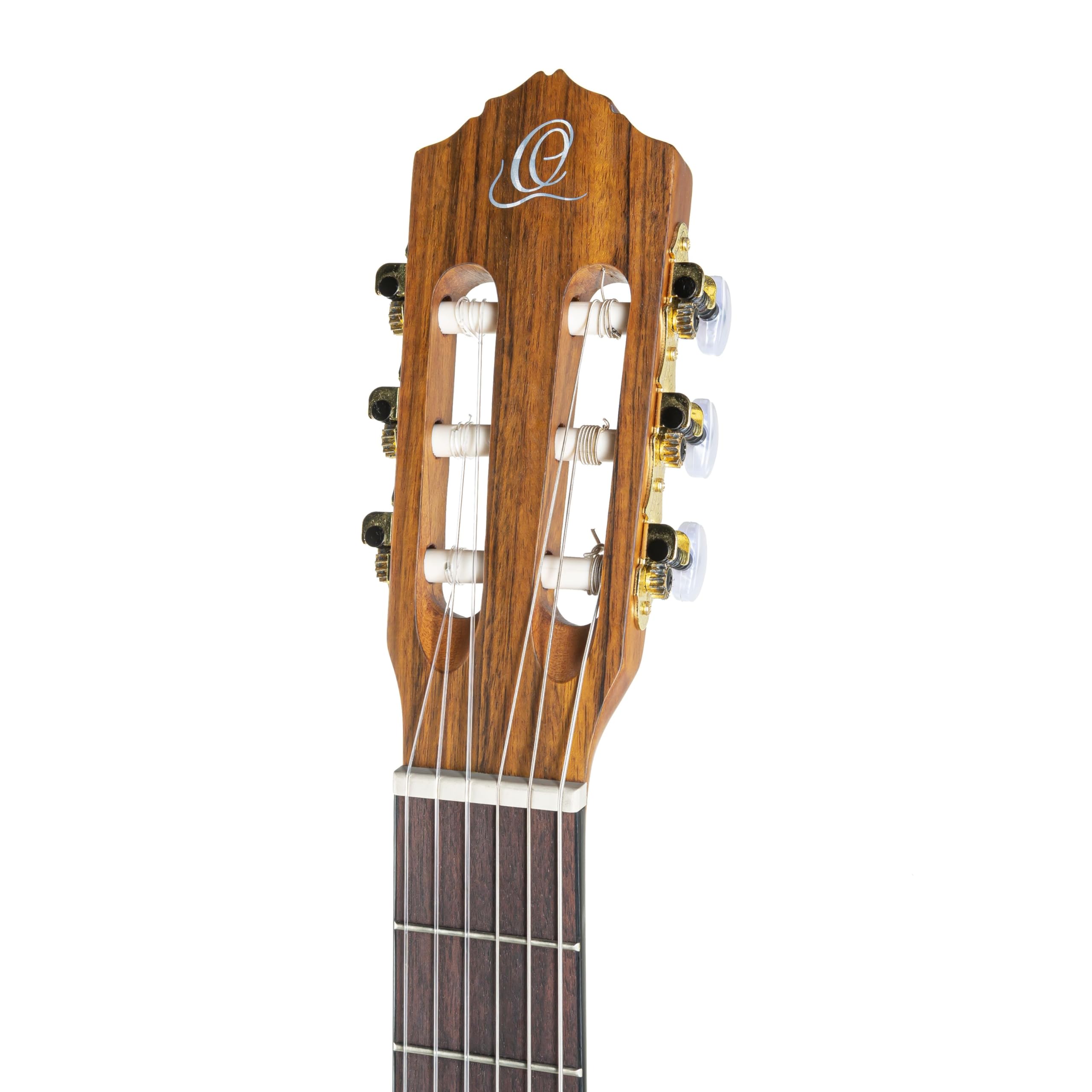 Ortega R131L - Chitarra da Concerto 4/4 Elettrificata, per Mancini, Finitura Opaca, con Custodia Inclusa