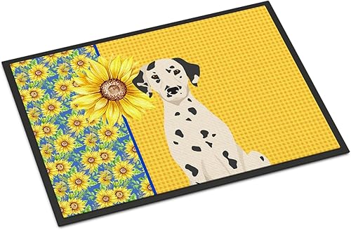 Caroline's Treasures WDK5408MAT - Tapete dálmata de verano para interiores o exteriores, 18 x 27 pulgadas, 27 pulgadas de largo x 18 pulgadas de