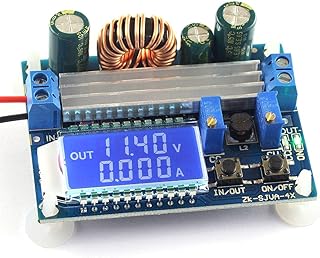 DZS Elec DC-DC Buck Boost Converter Module 5.5-30V 12v to 0.5-30V 5v 24v Adjustable Step Down Up Voltage Regulator Constant Current Voltage 3A 35W Power Supply with LCD Display