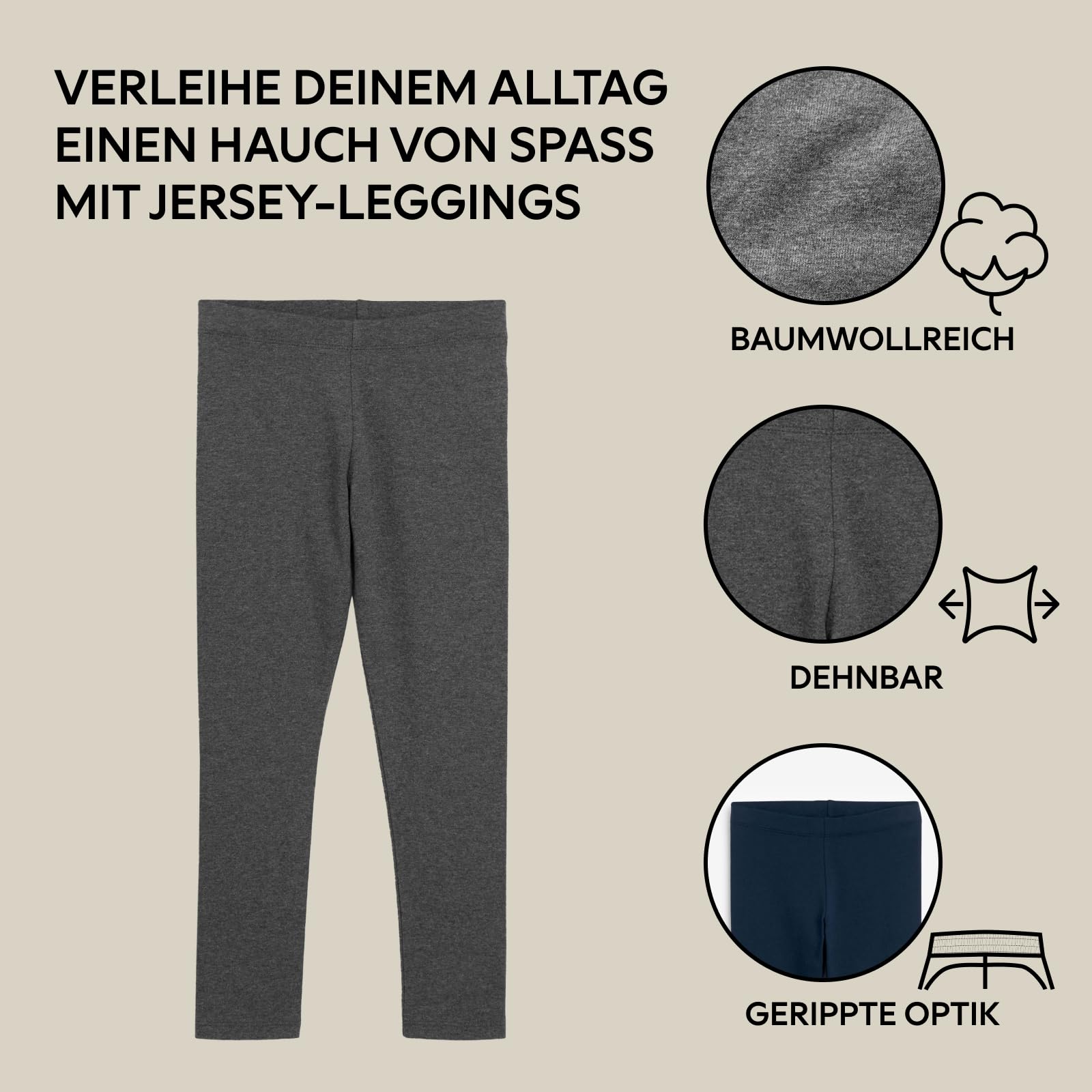 NEXT Mädchen Leggings (3 bis 16 Jahre), 5er-Pack