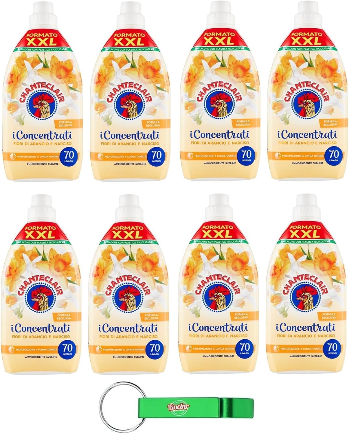 Chanteclair I Concentrati XXL – Suavizante concentrado, aroma a azahar y narciso, para ropa suave y perfumada, 70 lavados, 1400 ml + llavero Beni Culinari gratuito