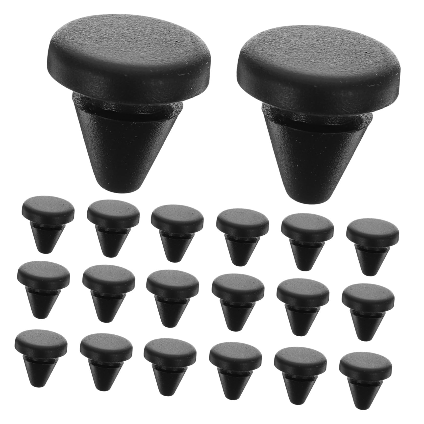 Housoutil Heatproof Silicone Seal Plugs 20pcs Tapered Rubber Bungs Shock Absorbing Pads for Holes Protection Easy Installation Suitable for Machines Electronics