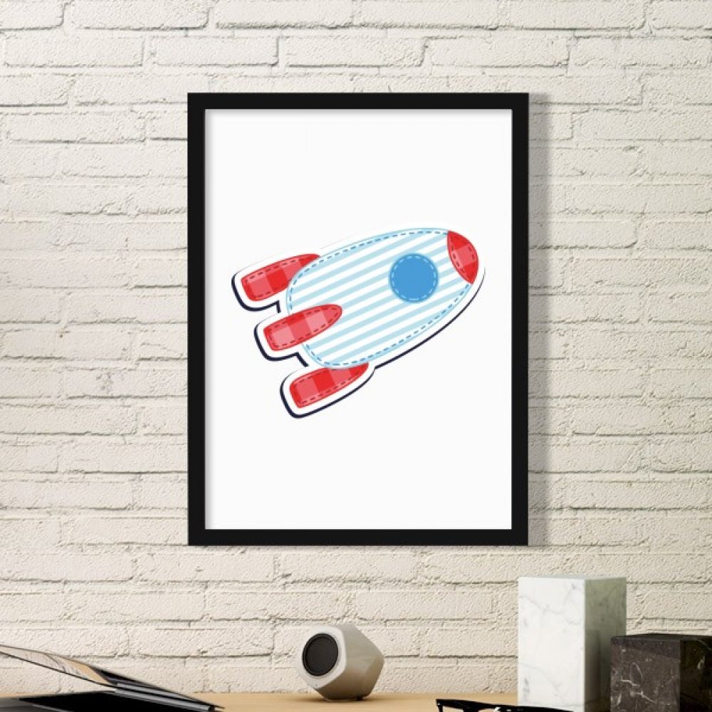 Cadre univers et alien spacecraft noir d'art simple