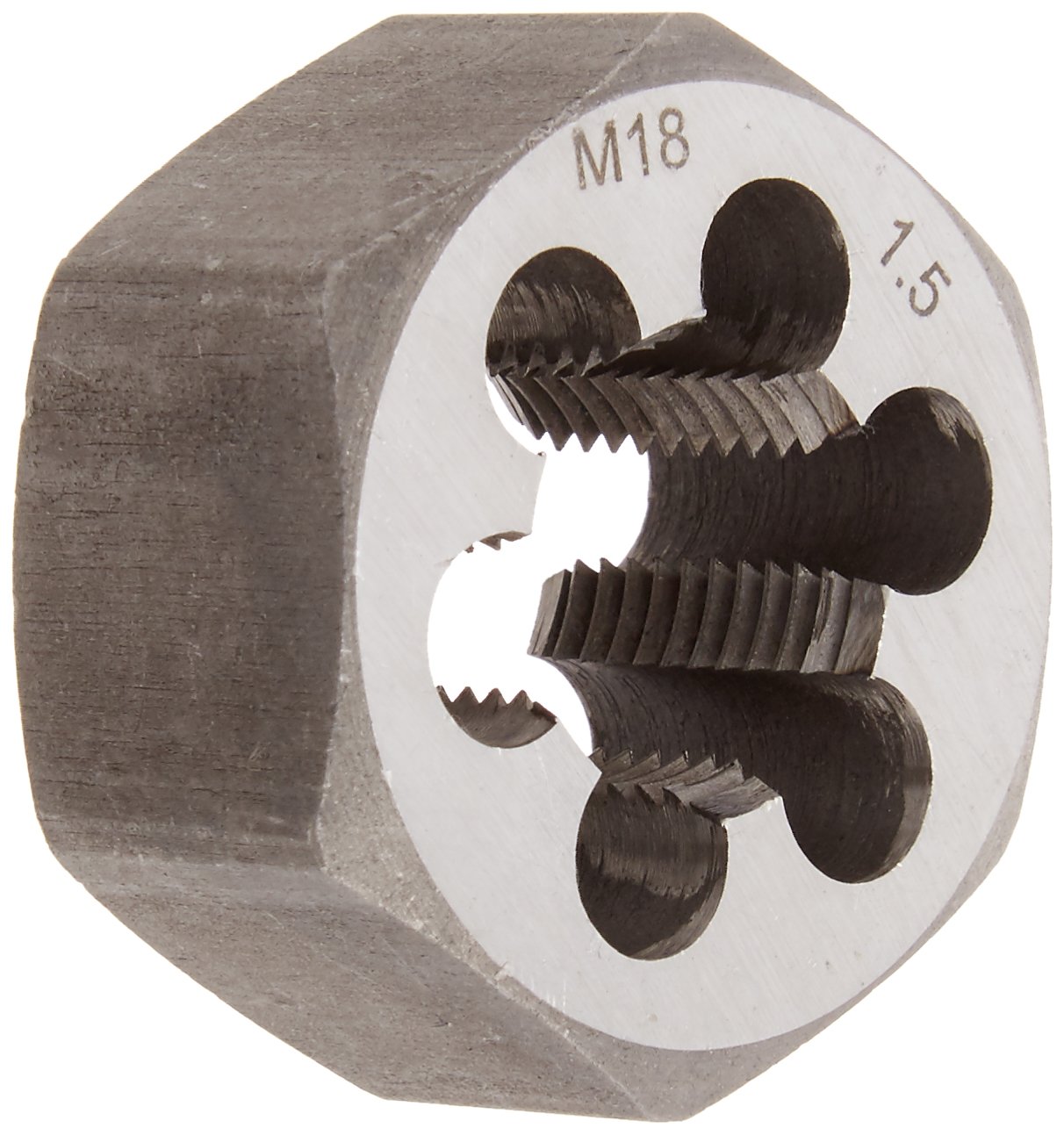 Gyros 92-91815 Metric Carbon Steel Hex Rethreading Die, 18mm x 1.50 Pitch