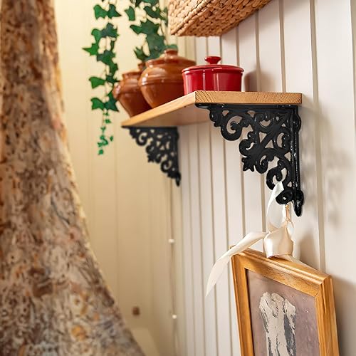 Miniatura 6 de rumdraw Soporte para plantas colgantes, soportes para colgar al aire libre, 2 ganchos decorativos de hierro de 5.3 pulgadas para colgar plantas,