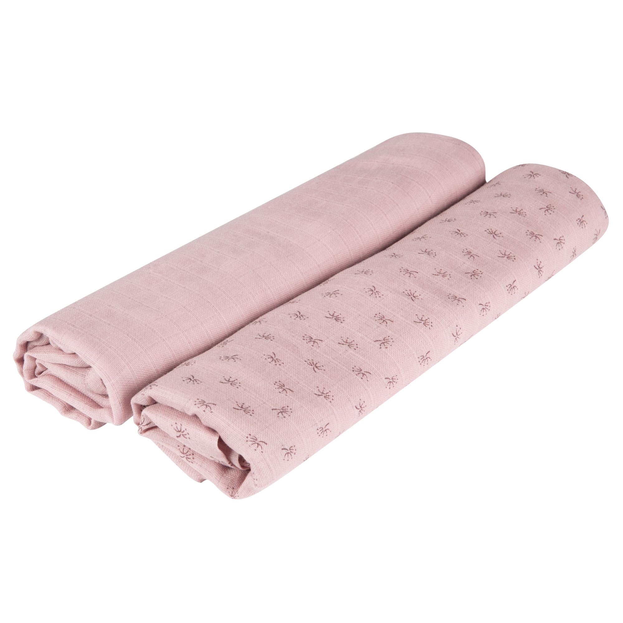 roba Lil Planet Nursing Blanket - 120 x120 - Oeko TEX and GOTS Certified Organic Cotton - 2 Pieces - Pink/Mauve