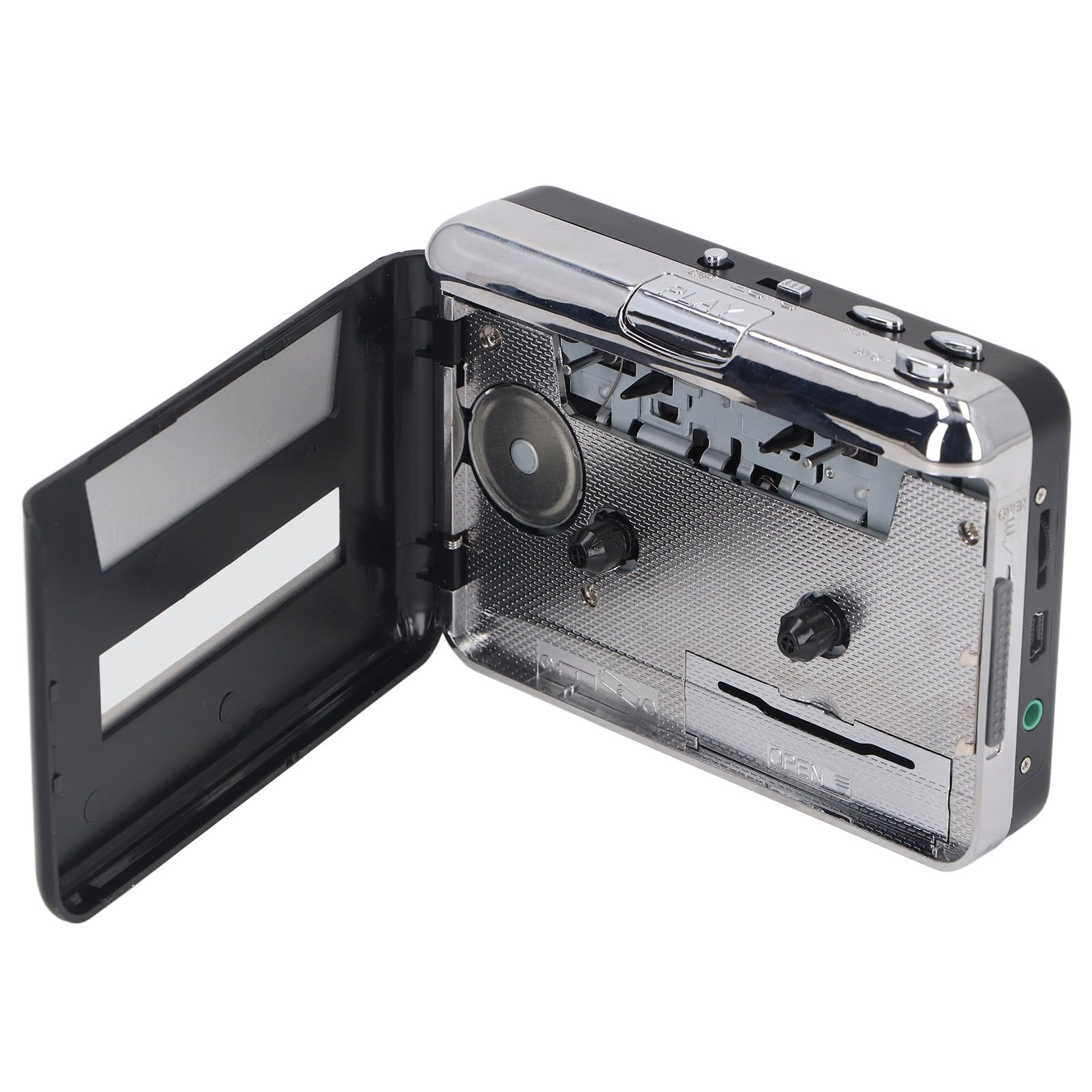 Reproductor de casete portátil, convertidor de casete USB a MP3 con auriculares, adaptador de reproductor de cinta de casete portátil para capturar música a CD,