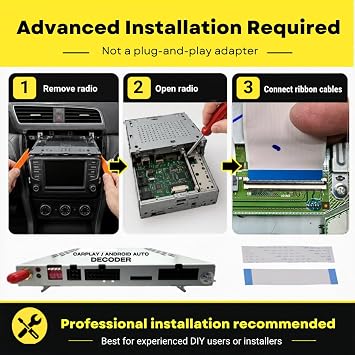 Wireless/Wired Adapter for CarPlay Android Auto Compatible with Toyota Tacoma 2014-2019 Entune 2.0 High Definition Audio High Screen Resolution.