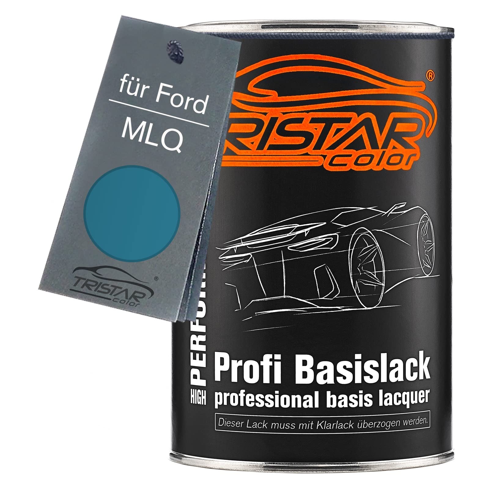 TRISTARcolor Car Paint Can ready-to-spray for Ford MLQ Azul Safira Metallic Base coat 1.0 litre 1000ml