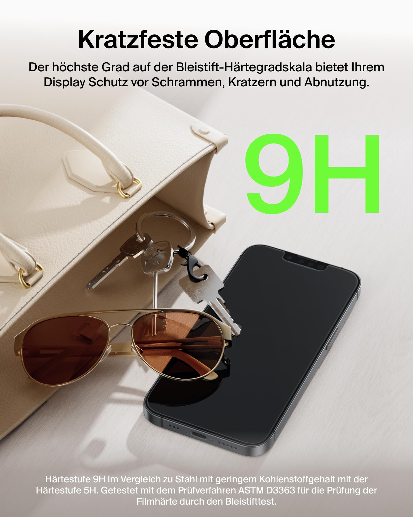 Belkin Titan SmartShield Sichtschutz für iPhone 17e, Kratzfester Stoßschutz, Anti-Fingerprint, Geeignet für Hüllen, Ultradünne Schutzglas mit Positionierungsschale zur Anbringung