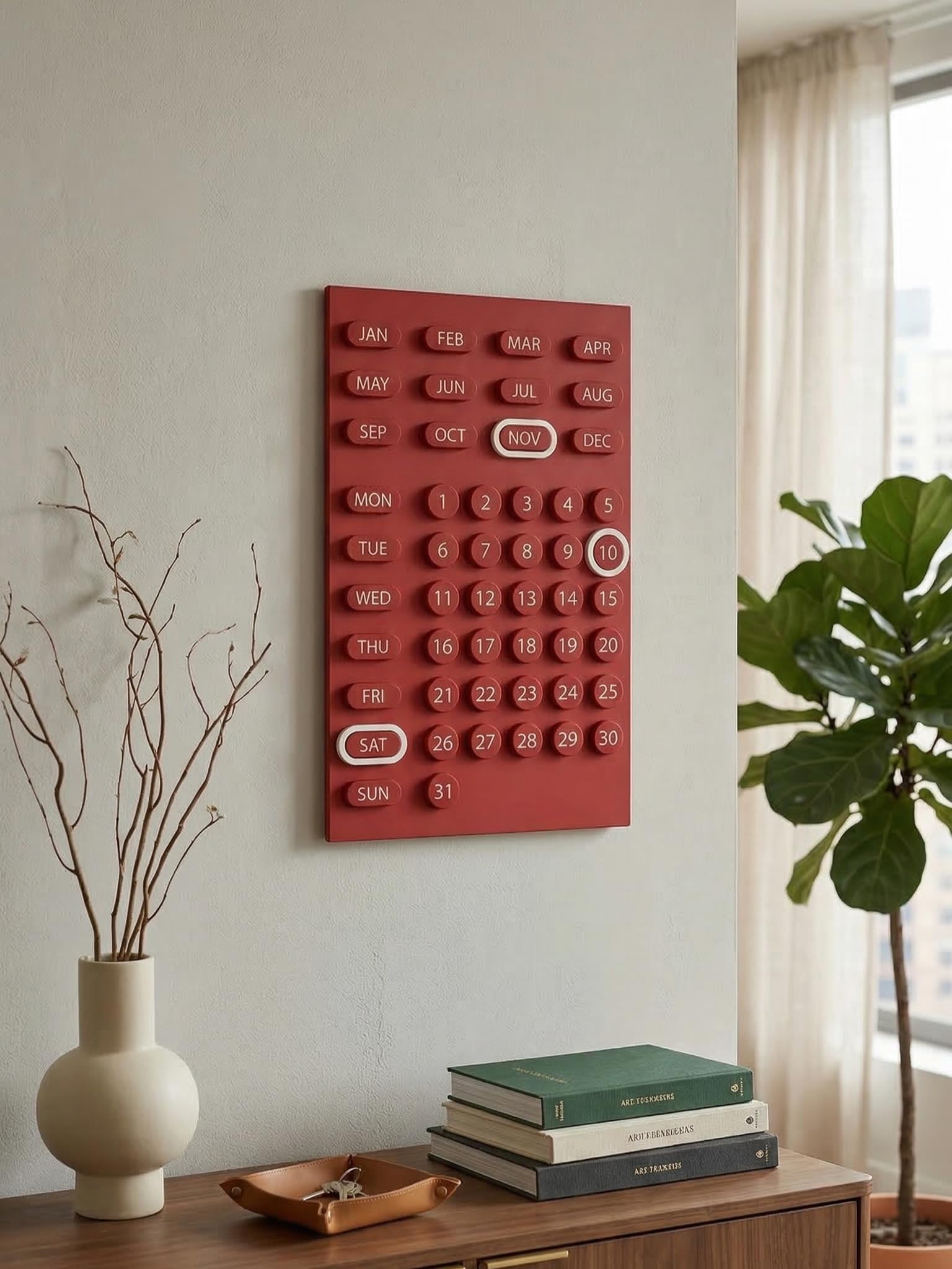 POLKA Calendar | for Home & Office | Wall & Desk Calendar | Aesthetic (Red)-image-29