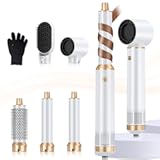 5 in 1 Blow Dryer Brush&comma; Negative Ion Hair Dryer Brush Set Upgrade Hot Air Brush Air Styler Curling Wrap Air Curler&comma; Curling Iron Hair Styling Tools As A Gift for Straight&sol;Curl&sol;Drying&sol;Smoothing