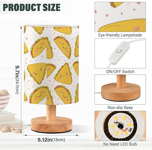 Miniatura 3 de Nightstand Lamps Nightstand Light Aesthetic Mexican Tacos Quesadillas Night Lights for Kids Nursery