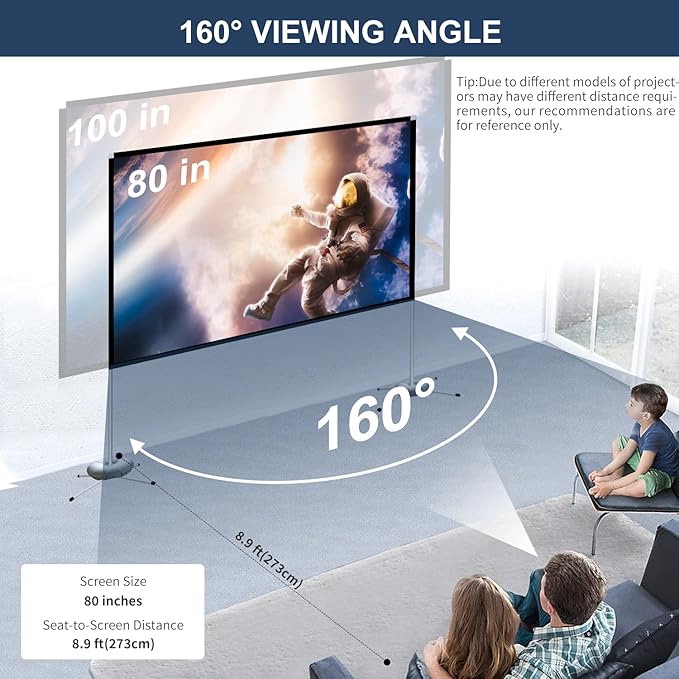 Pantalla de Proyector Portátil 80 Pulgadas 4K Exterior Camping miniatura 6
