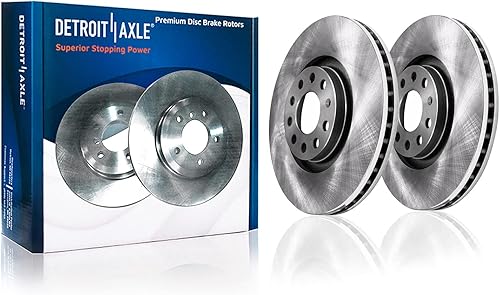 Miniatura 7 de Detroit Axle - Kit de freno delantero para Volkswagen Jetta GTI EOS CC Audi A3 Quattro Rotores de freno de disco de cerámica Reemplazo de pastillas