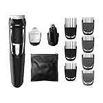 Philips Norelco Multigroom All-in-One Trimmer Series 3000 with 13 pieces - No Blade Oil Needed, MG3750/50