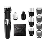 Norelco Multigroom All-in-One Trimmer Series 3000 with 13 pieces - No Blade Oil Needed, MG3750/50