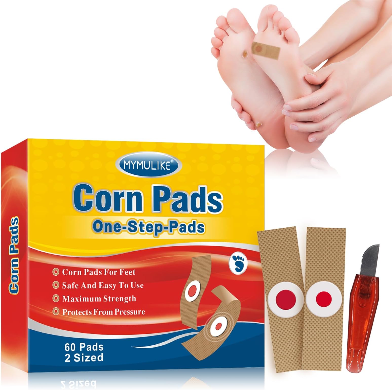 Corn Removal Pads 24 Count MYMULIKE Corn Plasters Relief Corn Pain Corn Cushions For Feet Hand Toe For Feet Care And Wart Remover Corn Pads Foot Care 24 Counts - View #5