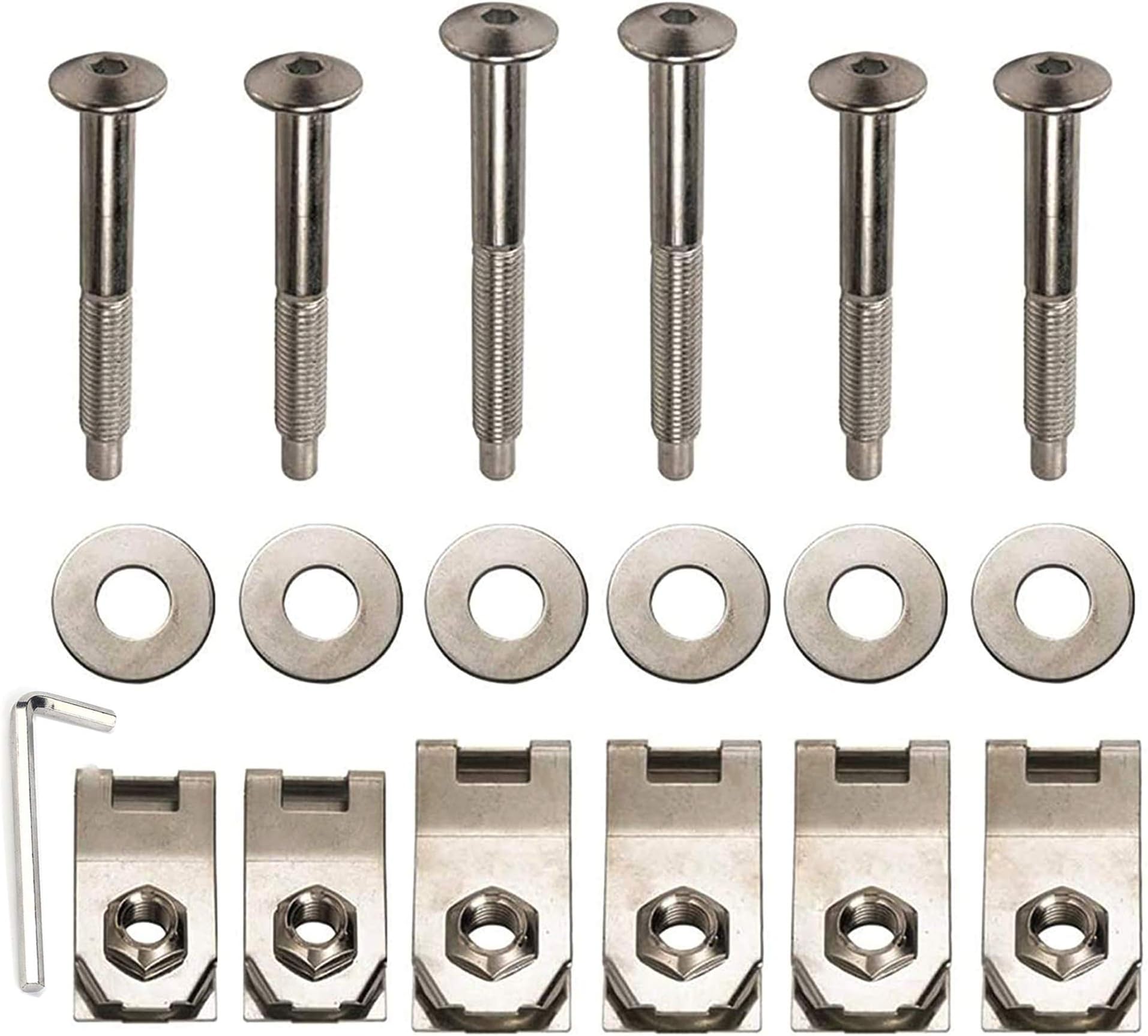 Truck Bed Mounting Hardware Kit Set of 6 Bolts, Washers