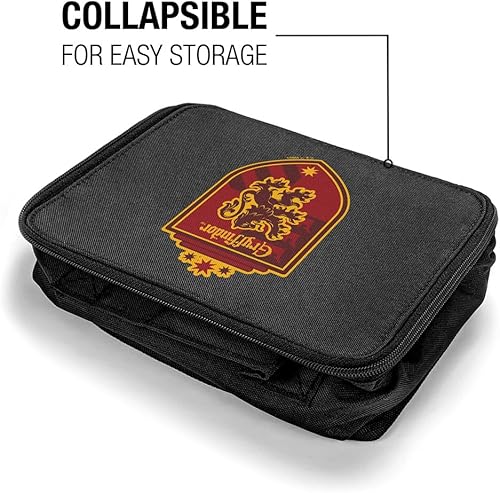 Miniatura 4 de LOGOVISION Harry Potter Gryffindor Plaid Sigil - Lonchera con aislamiento de lados suaves, bolsa de almuerzo reutilizable para trabajo de oficina