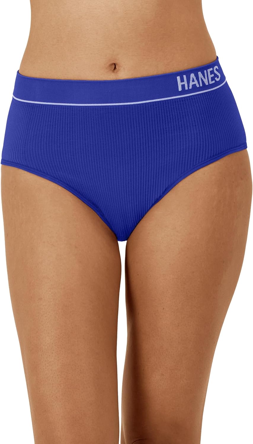 Hanes Women's Originals Hi-leg Bikini Underwear, Seamless Rib Bikini, Assorted Colors, 6-pack - Image 2