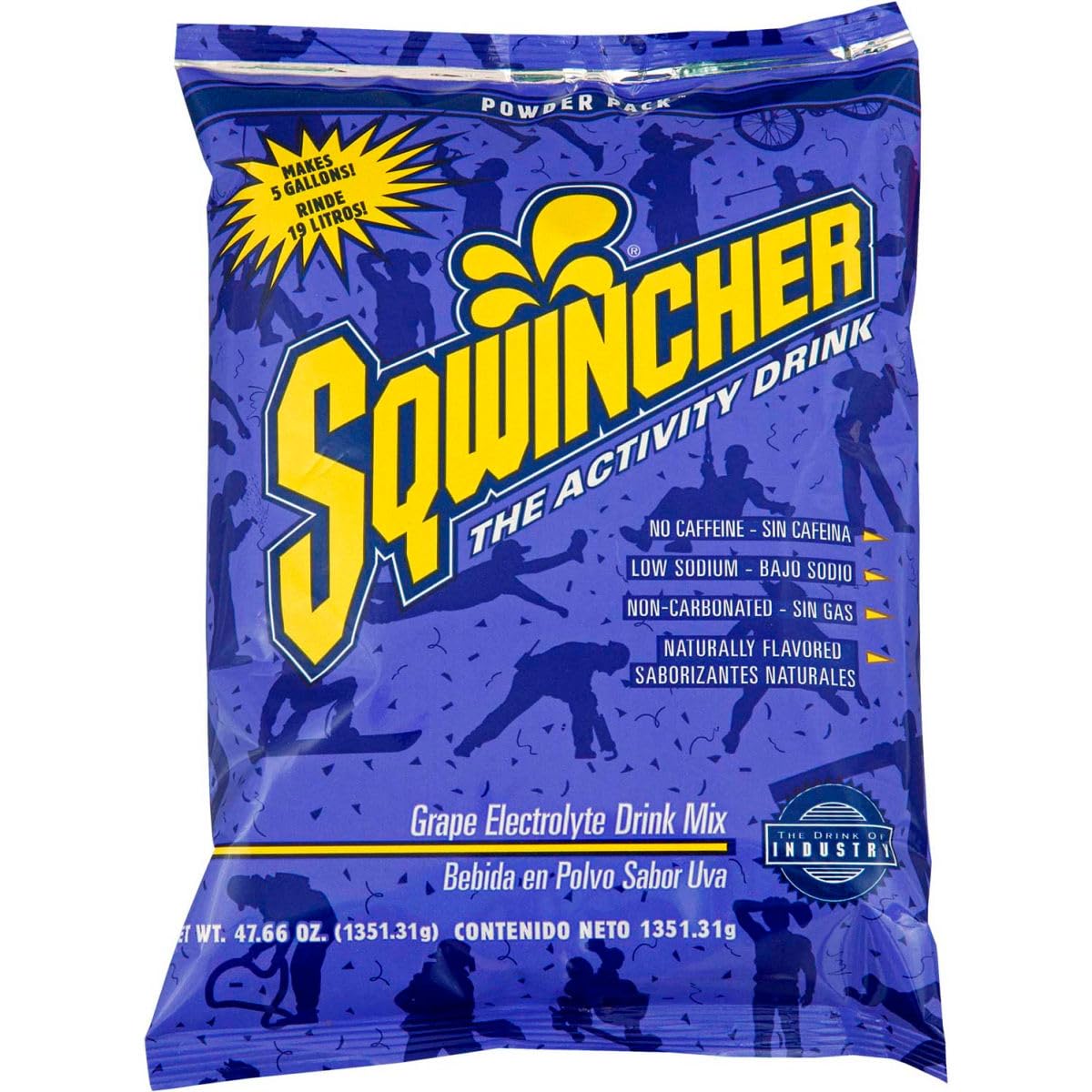 Sqwincher Powder Pack, Fruit Punch Flavor Electrolyte Drink Concentrate, 47.66 oz Packet (Pack of 16)