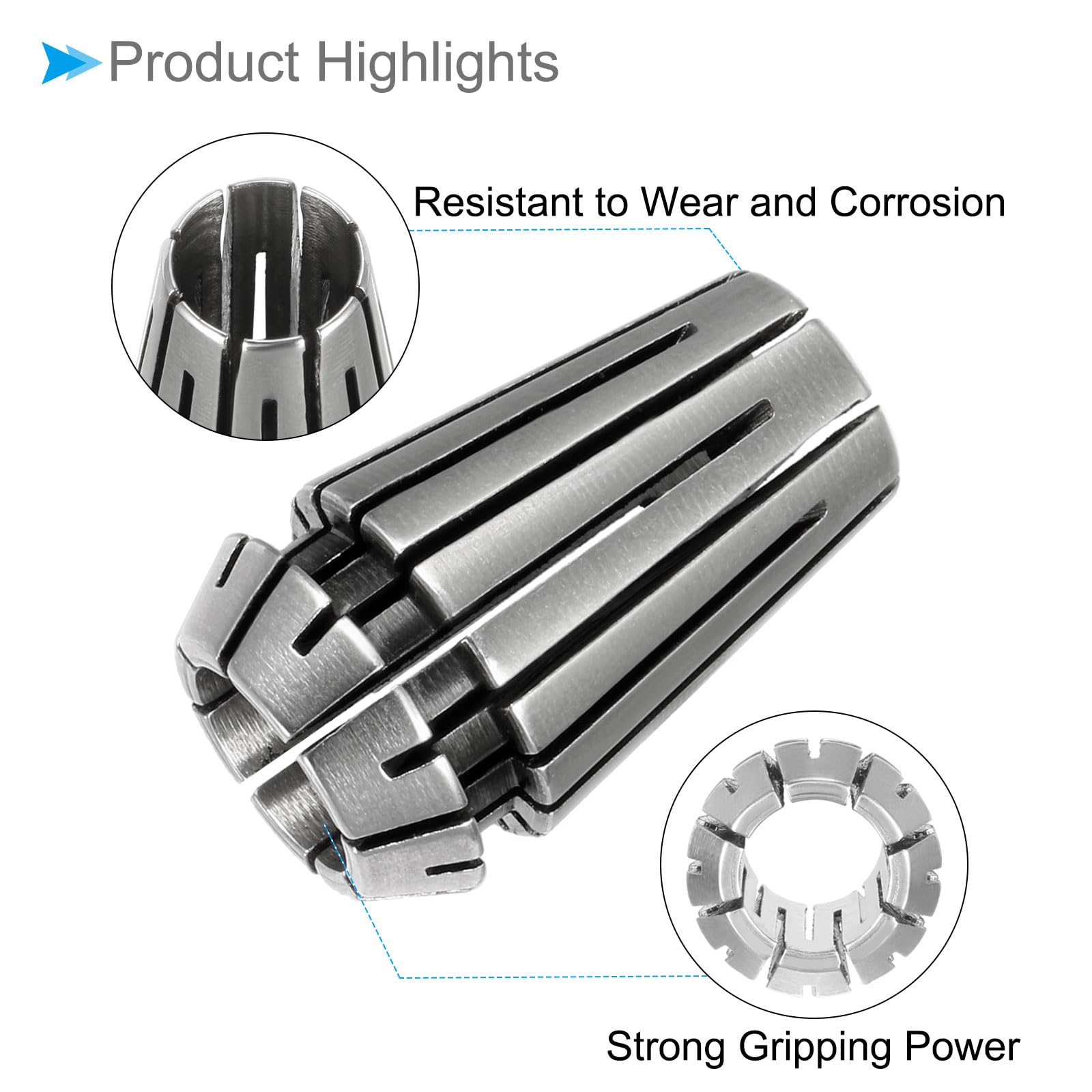 CoCud Spring Collet Chuck, ER-16 Spring Collet 10mm Clamping Diameter, 40Cr Steel Convenient Disassembly Chuck - Image 4