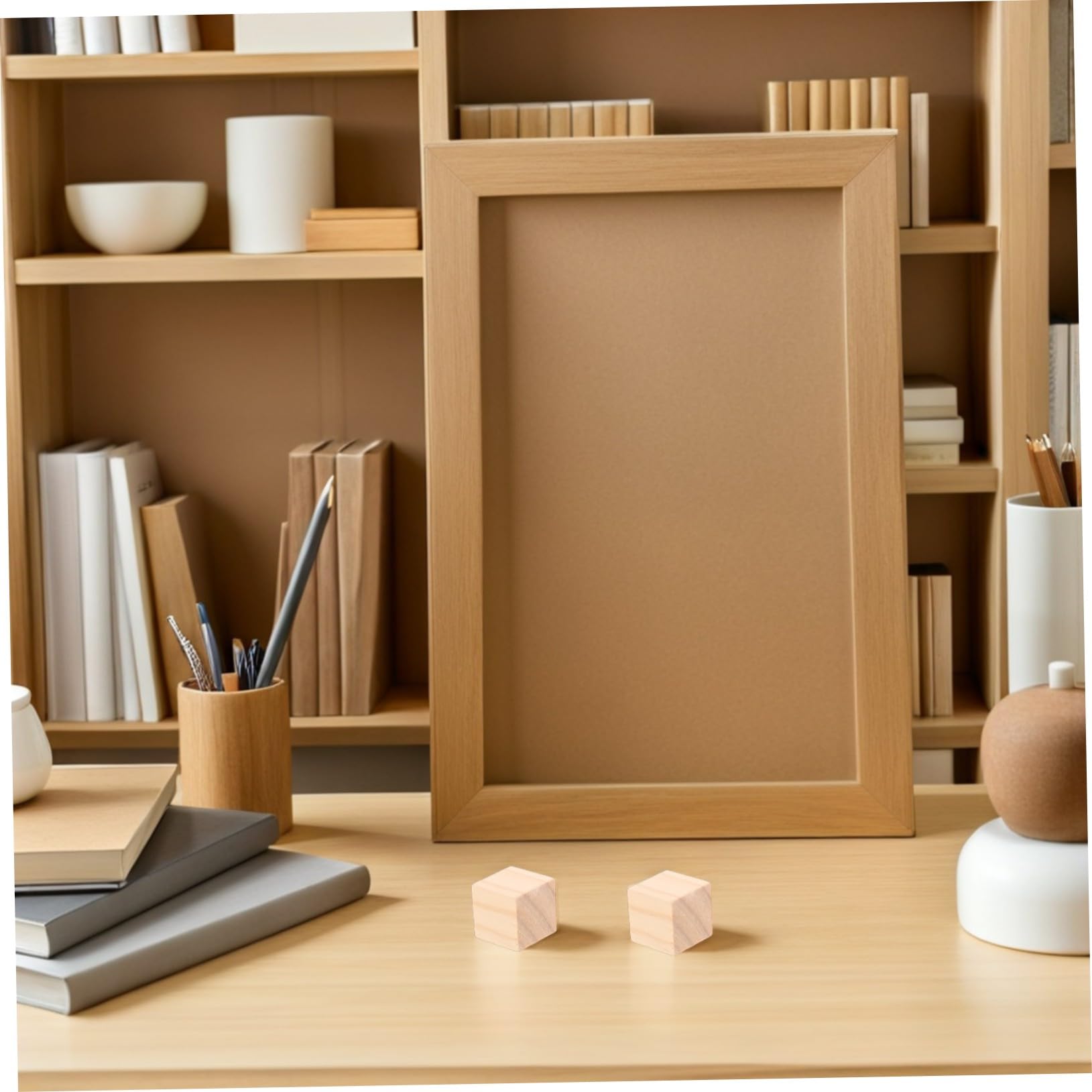 20 Stück Holzklötze Naturbelassene Quadratische Bauklötze Bausteine Montessori Stapelspielzeug Kreative DIY Holz Würfel für Vorschule und Bastelprojekte