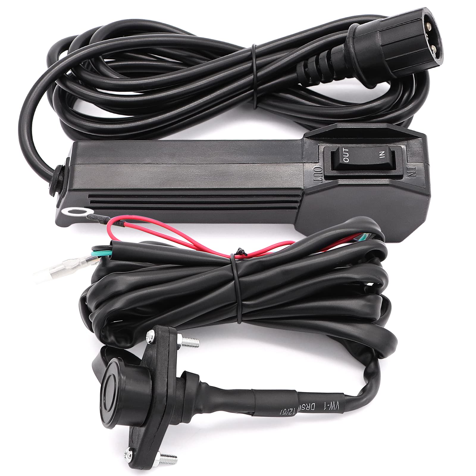 Torkettle 12V Winch Hand Controller Remote Kit with Ergonomic Grip and Control Socket for ATV UTV Winch