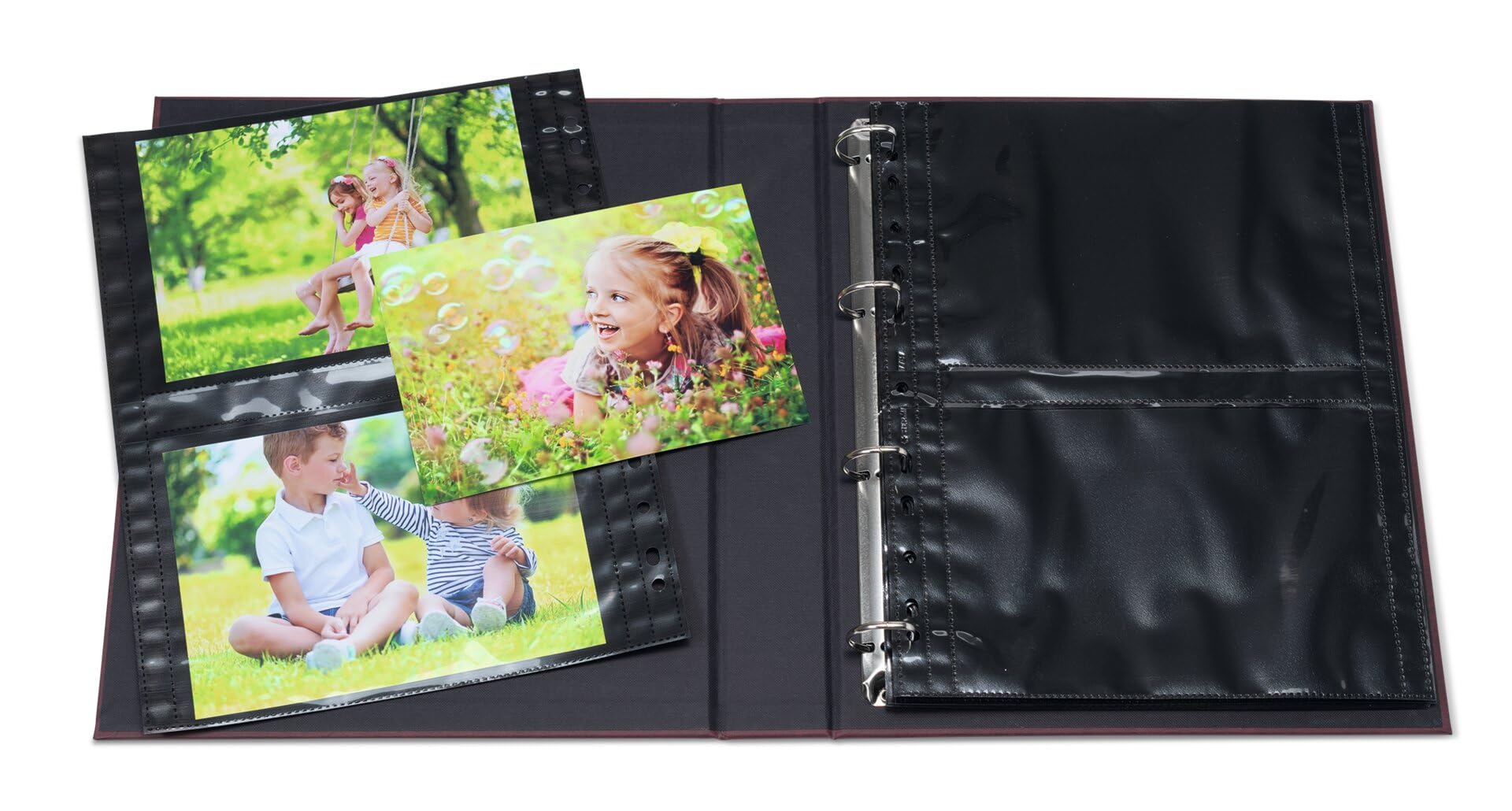 HERMA 7718 Fundas para fotos para carpetas, 250 unidades, 13 x 18 cm horizontal, 2 compartimentos divididos, se pueden equipar por ambos lados, fundas para fotos fotográficas, fundas para tarjetas