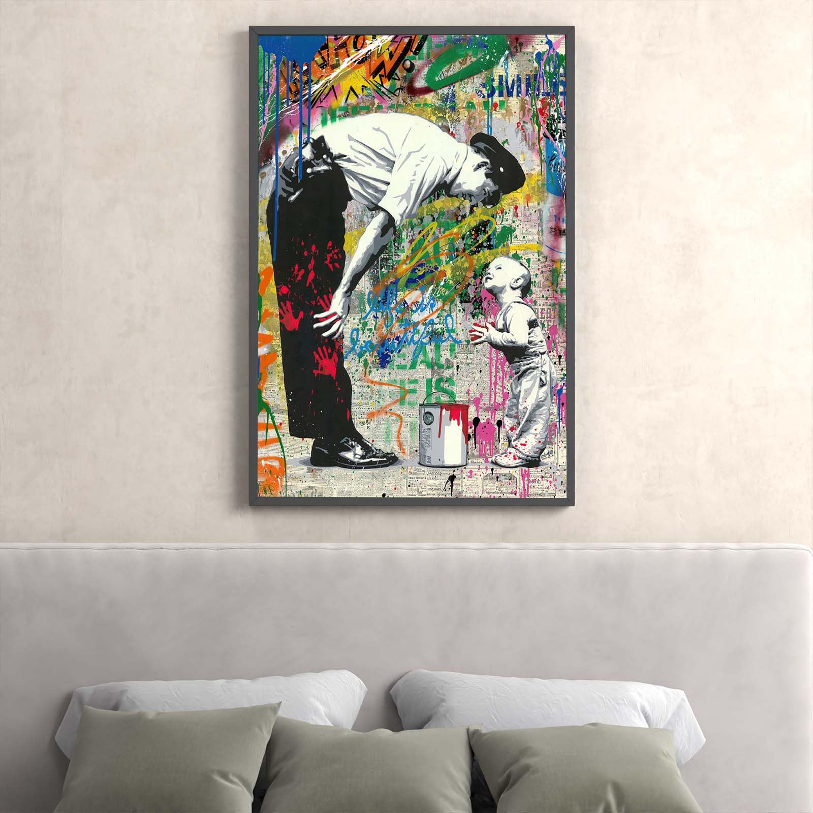 Amazon.co.jp: Banksy アートパネル 1枚 飾り絵 バンクシー 花束