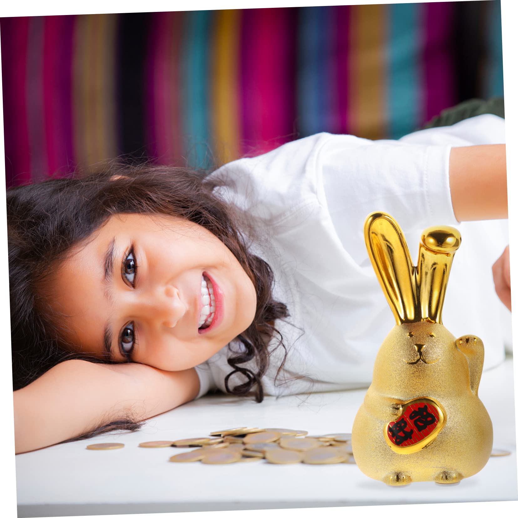 VICASKY 3pièces Forme De Lapin Doré à Décorative pour Adultes pour Et Accessoire De Bureau Et