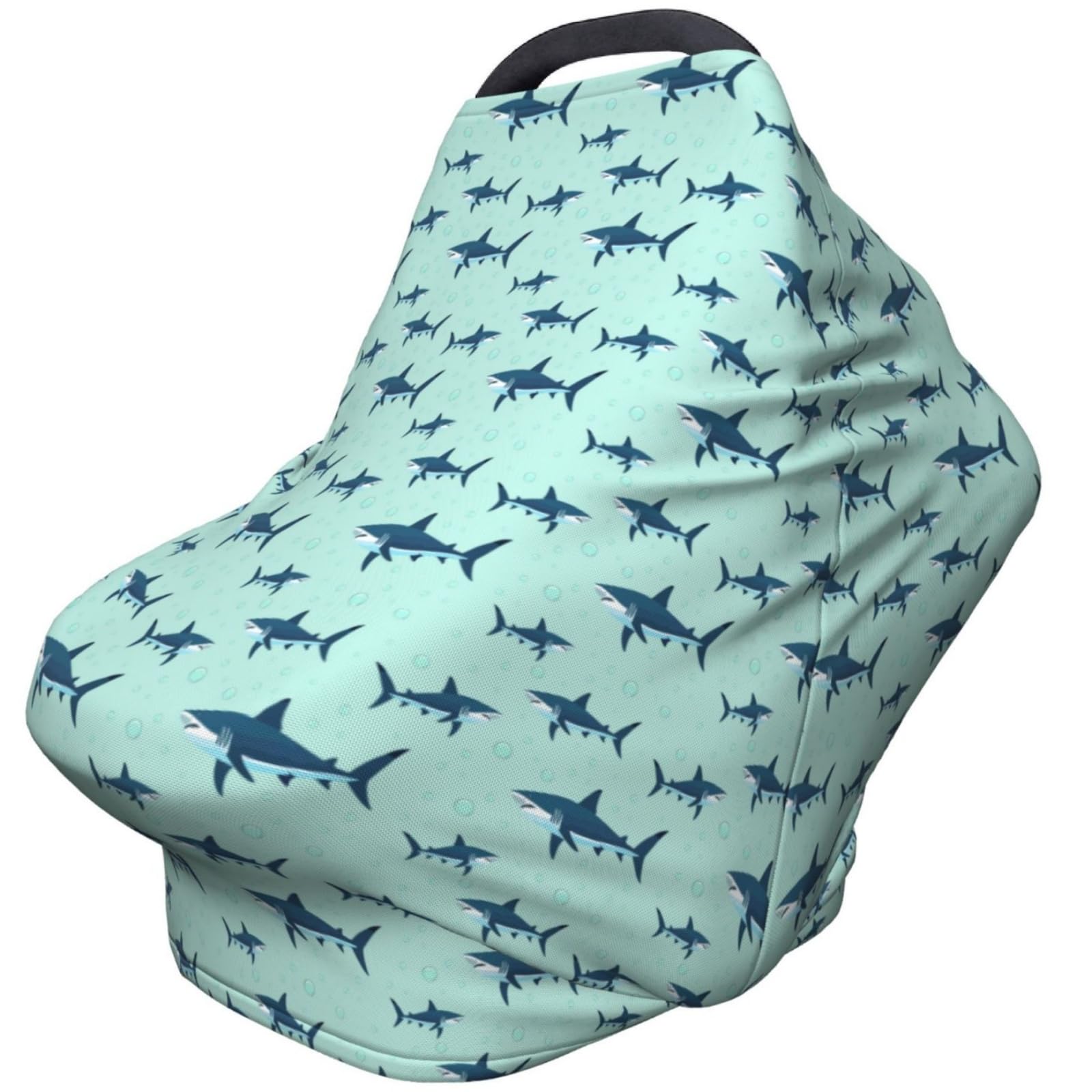 Shark Baby Car Seat Cover, Multi Use Baby Stroller Cover, Shark Boys and Girls Shower Gifts