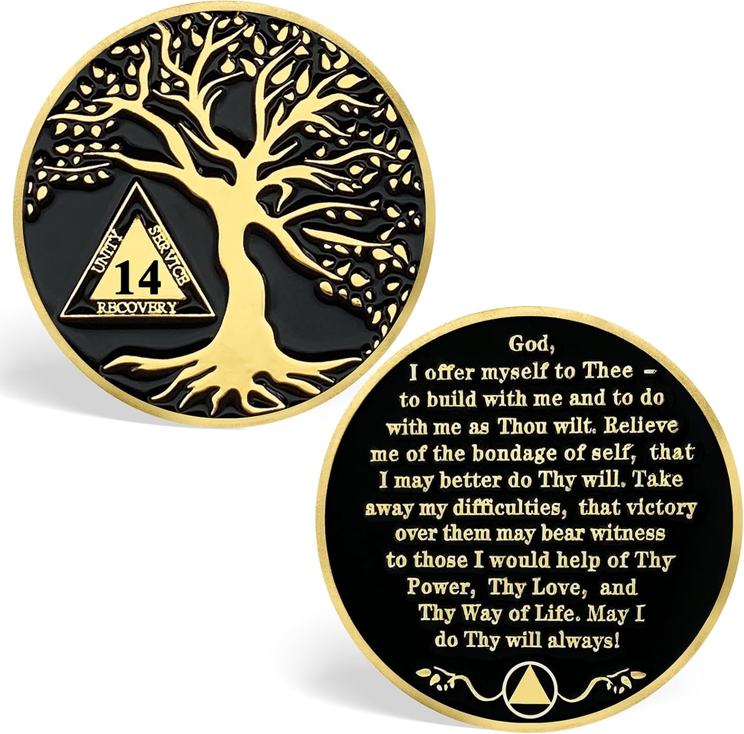 28 Year Sobriety Coins, Tree of Life 28 Years AA Coins - AA Sobriety Chips Recovery Medallions Sober Tokens for Alcoholics Anonymous Recovery Sober Gifts for Men Women
