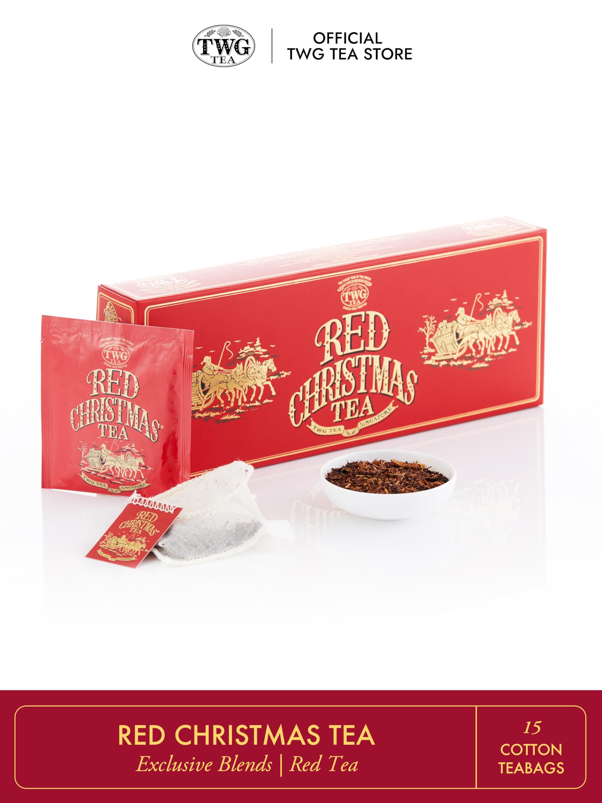 TWG: Red Christmas Teabag (theine-free Rooibos red tea) - 15