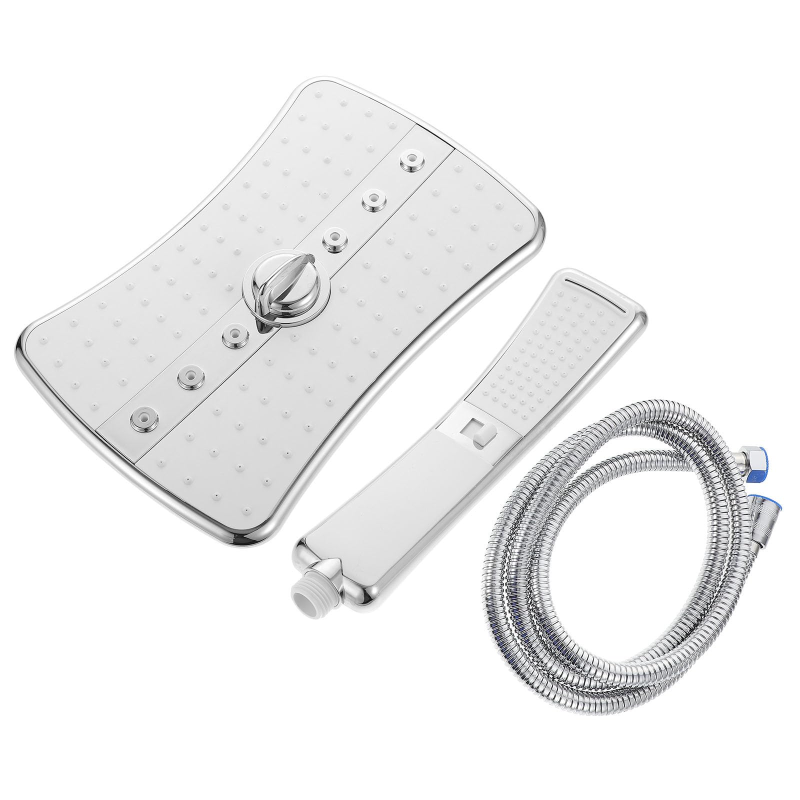 Cabezal de Ducha de Mano ABS Plata con Tubo 1,5 Metros