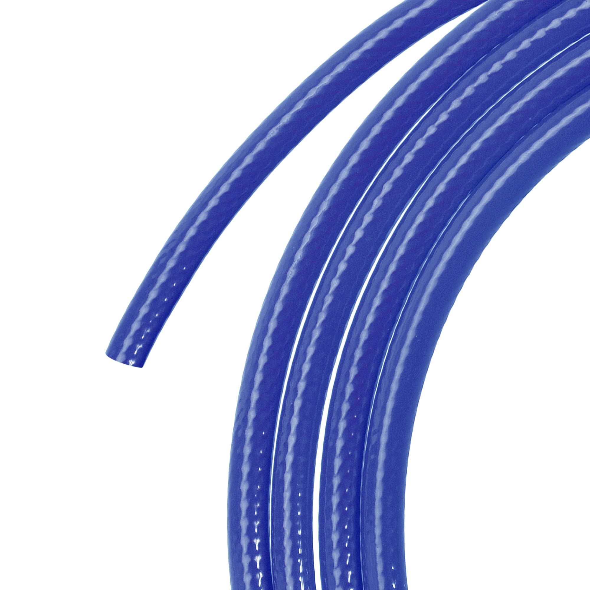 Tuyau d'air pneumatique Tube tressé en PU 8mm(5/16 '') IDx12mm(15/32'') ODx16.4Ft Bleu pour compresseur d'air, Transport de Liquide